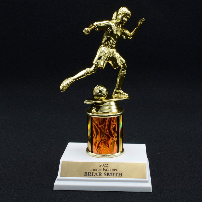 Girl Junior Soccer Trophy with 2" Column