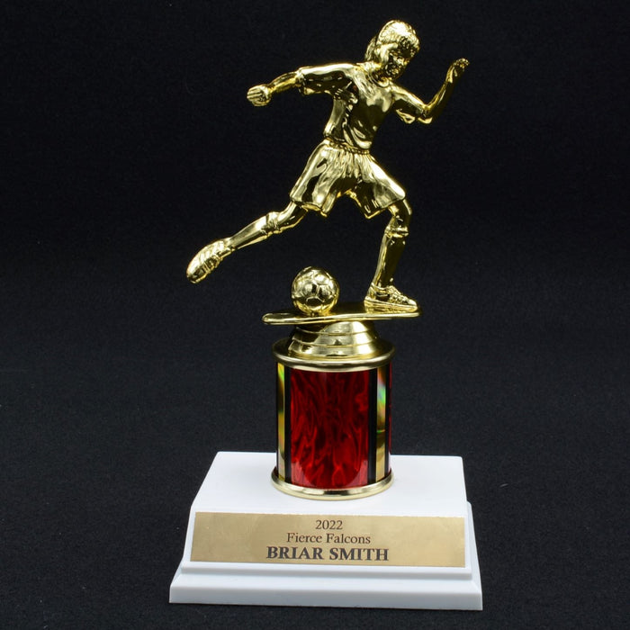 Girl Junior Soccer Trophy with 2" Column