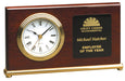 7 1/2" x 4" Rosewood Piano Finish Horizontal Desk Clock