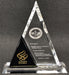 Crystal Duet Triangle Award with black and clear triangles