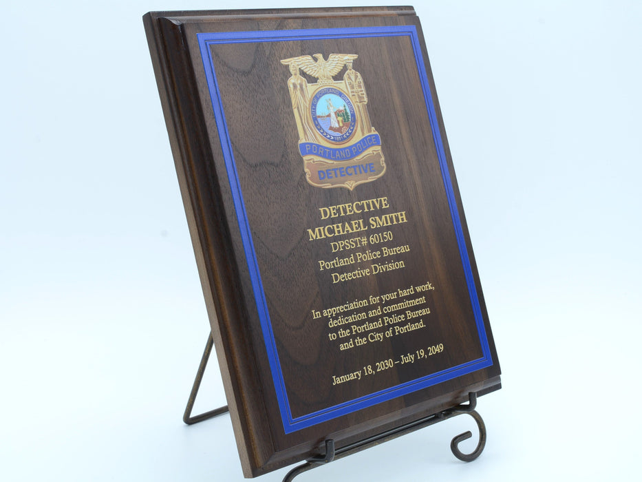 Police Badge Plaque