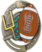 2-3/4" Football Color Enamel M3XL Medals 