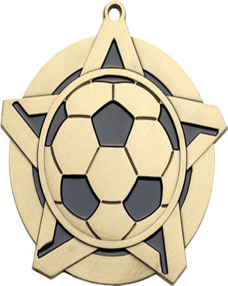 2-1/4" Super Star Soccer Medals