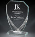 Contour Imperial Glass Award with silver lined accents