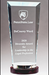 Premium Glass Award with Rosewood and Aluminum Base