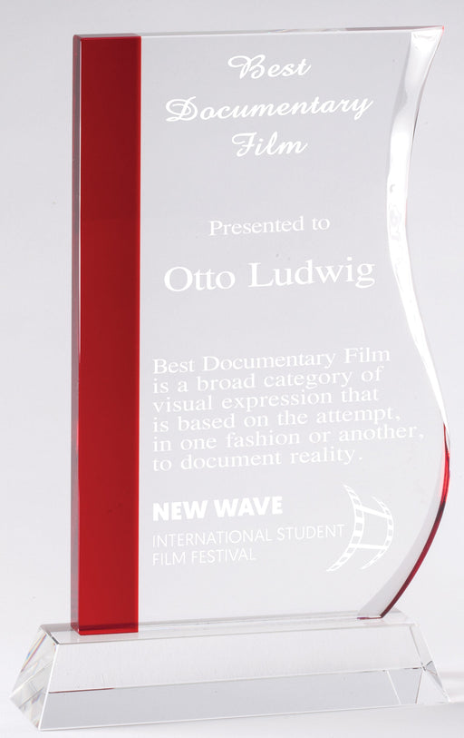 Classy Glass Red WAVE Award