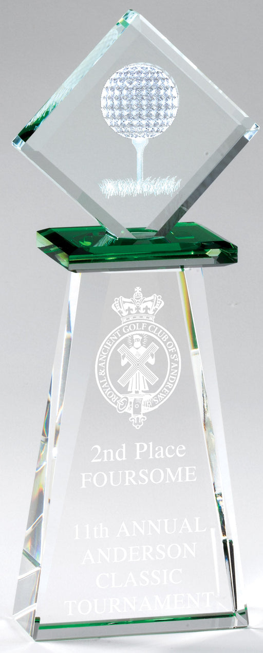Crystal Golf Tee Award