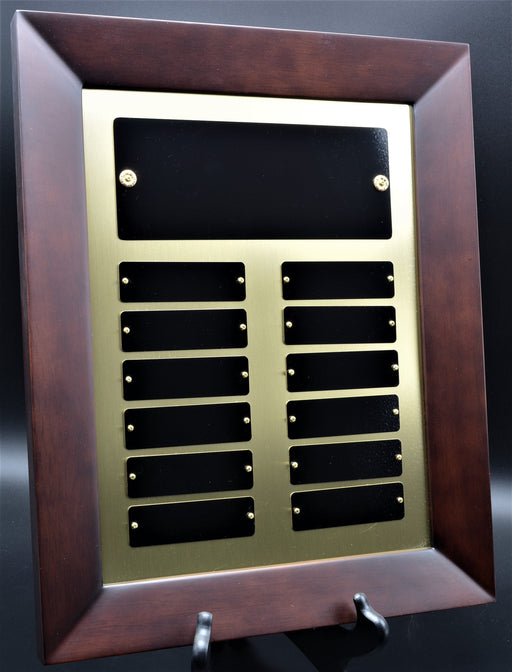 12 Plate Cherry Finish Perpetual Plaque