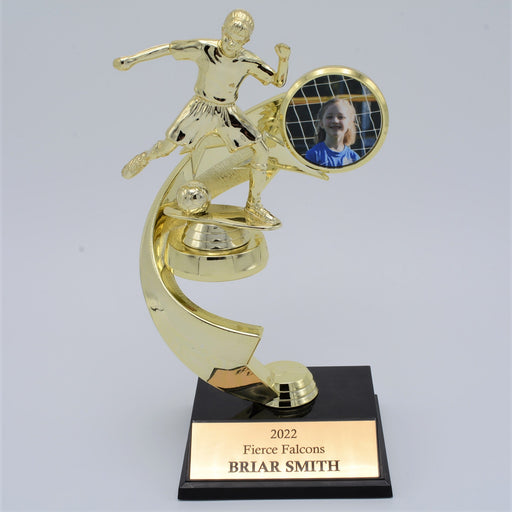 Junior Soccer Trophy with Picture - Girl
