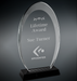 Oval Halo Glass Award with Black Base