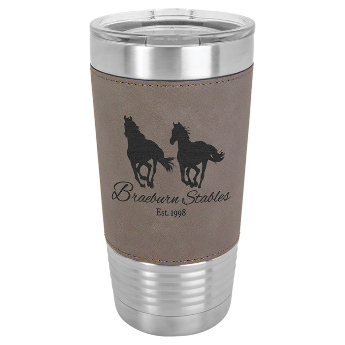 20 oz. Leatherette Polar Camel Tumbler Mug (8 Colors)