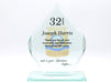 Jade Glass Royal Diamond Award on a base
