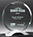 Round Glass Award on Aluminum Arc Stand