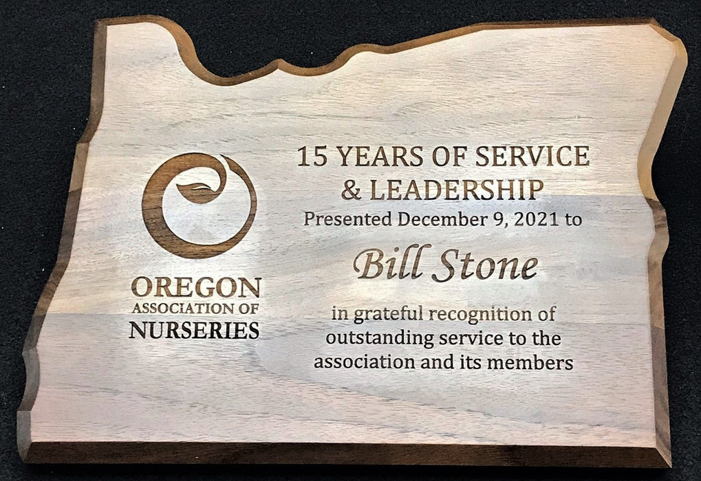 Oregon Shaped Plaque (2 Sizes)