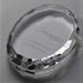 Oval Crystal Paperweight with Gem Cut Edge