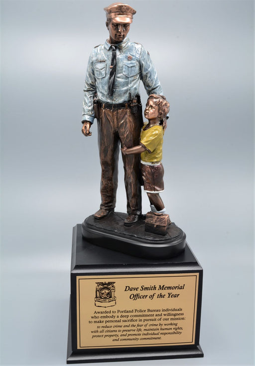 Police with Child Perpetual Trophy