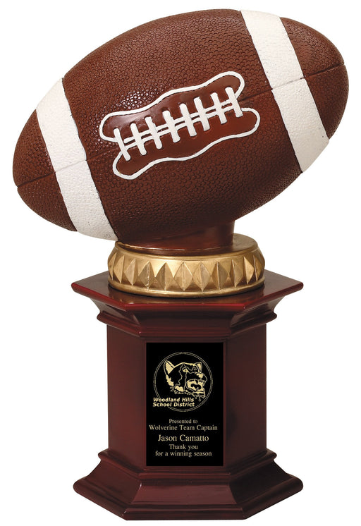 Football Trophy Resin Mounted on Octagon base