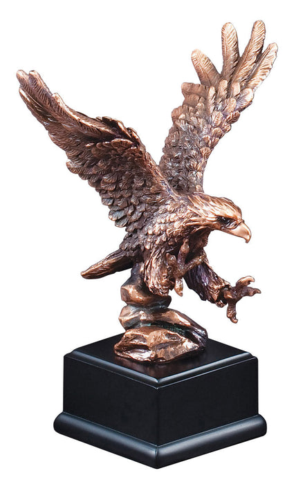 Eagle Bronze Resin Trophy on Black Base