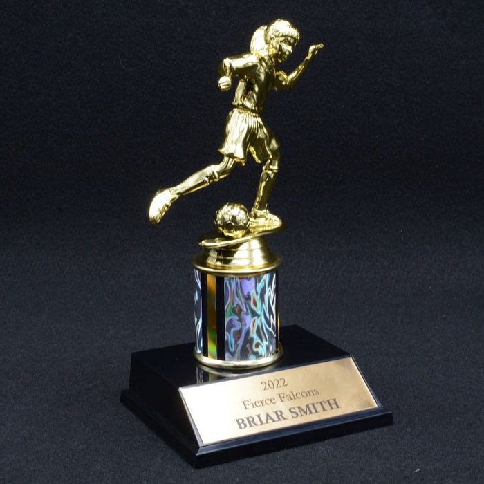Girl Junior Soccer Trophy with 2" Column
